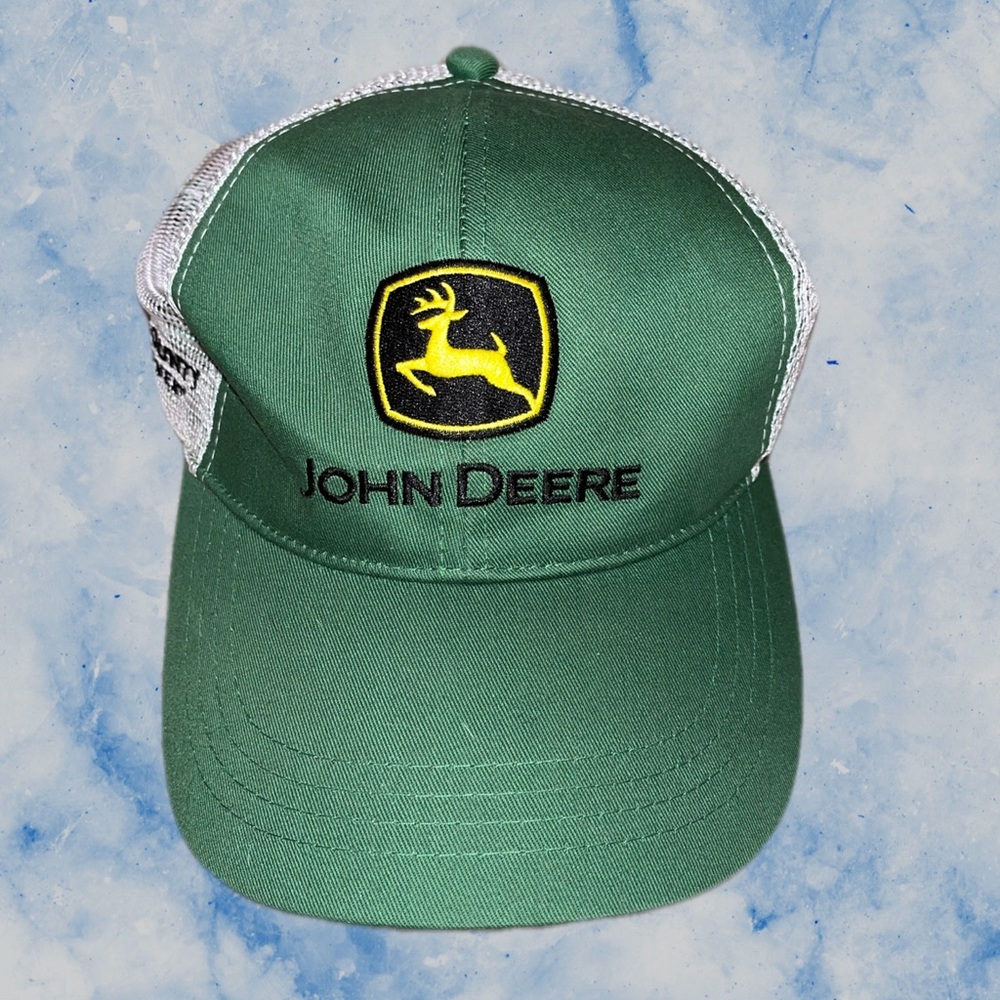 John Deere logo trucker cap farmer hat adjustable head new never worn